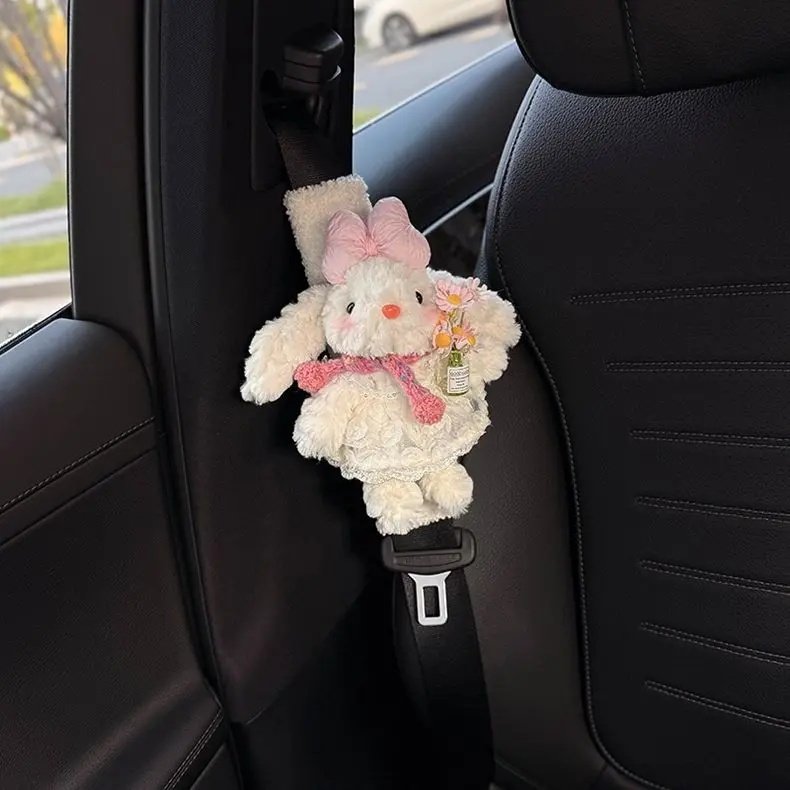 暖阳彩虹垂耳兔汽车安全带护肩套车载防磨衣服高级感可爱车内情侣,汽车用品/电子/清洗/改装,手刹套/档把套/套饰套装,淘宝优惠券,粉丝福利购,淘宝优惠卷