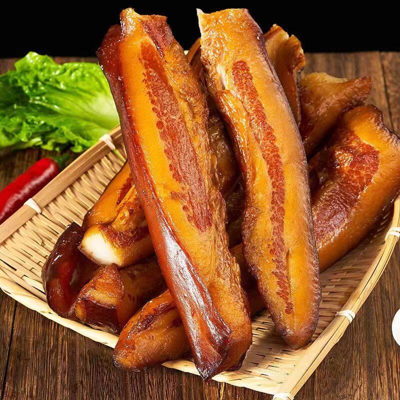 正宗烟熏腊肉川味湘西湘味特产烟熏肥腊肉农家土猪咸腊肉