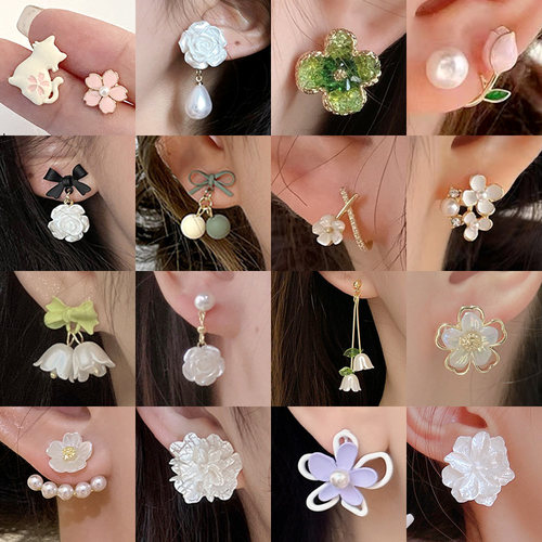 适合春天的耳环女夏季花朵