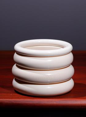 武士道天然猛犸象牙齿手镯冰材料象牙贵妃手镯丰富的手镯珠宝真品