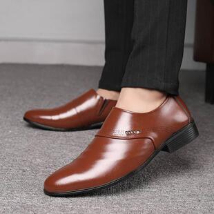 business men shoes male office wedding pointed leather shoes