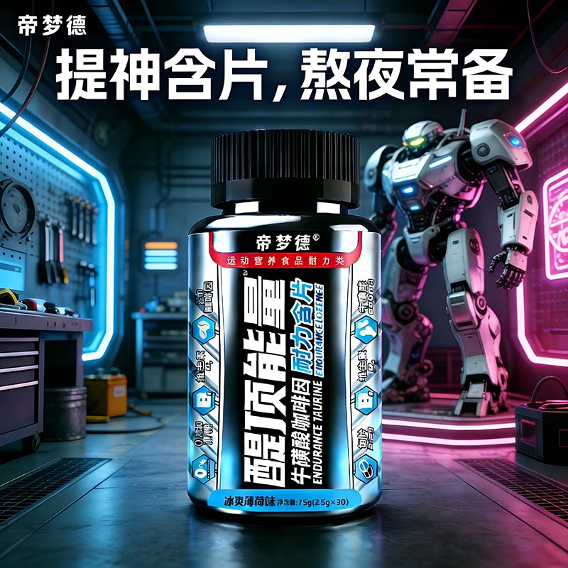 帝梦德醍顶能量含片咖啡因片学生上课防困熬夜提神醒脑开车犯困糖 - 淘宝联盟商品