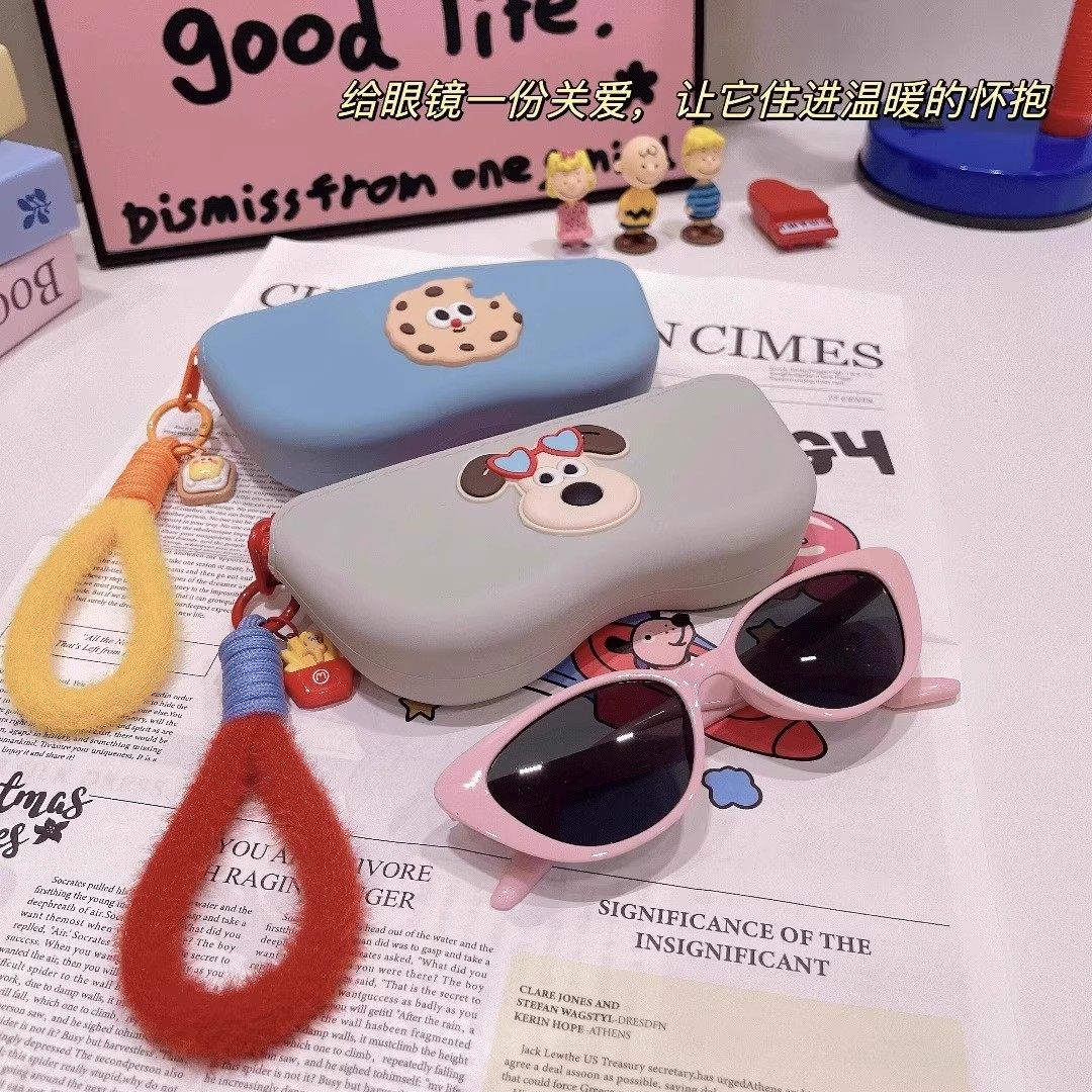 眼镜收纳包太阳镜墨镜袋防水防磨挂包随身便携女抗压硅胶眼镜盒子