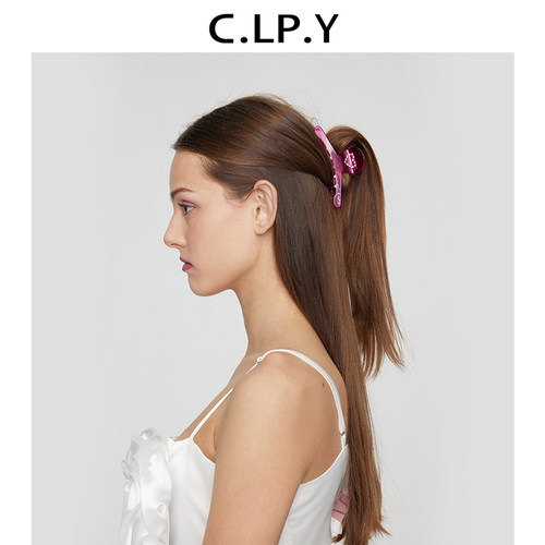 C.LP.Y爱心烫钻中号发夹女后脑勺