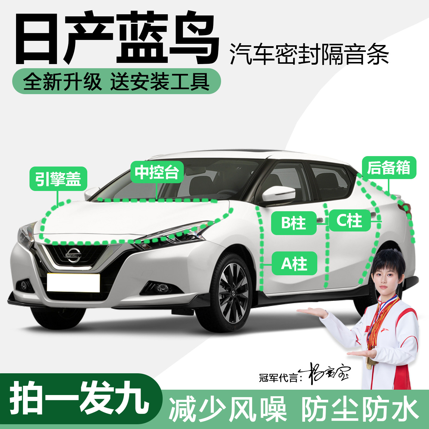 日产蓝鸟车门专用隔音防尘密封条