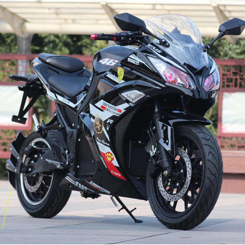 【可上牌】新款酷炫电动摩托车跑车小忍者R3两轮高速电摩5000W72V