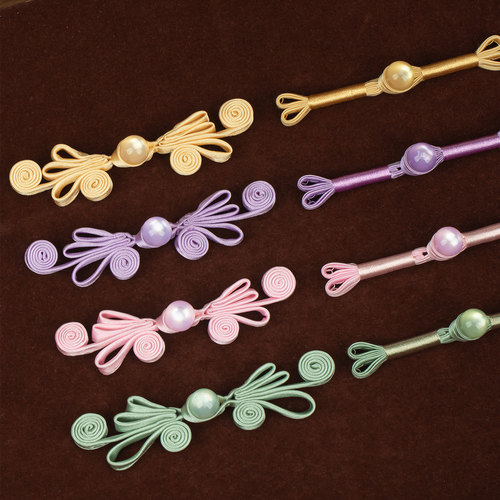 旗袍盘扣新中式一字手工编织纽扣