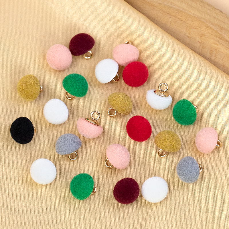 彩色蘑菇扣植绒衬衫扣子