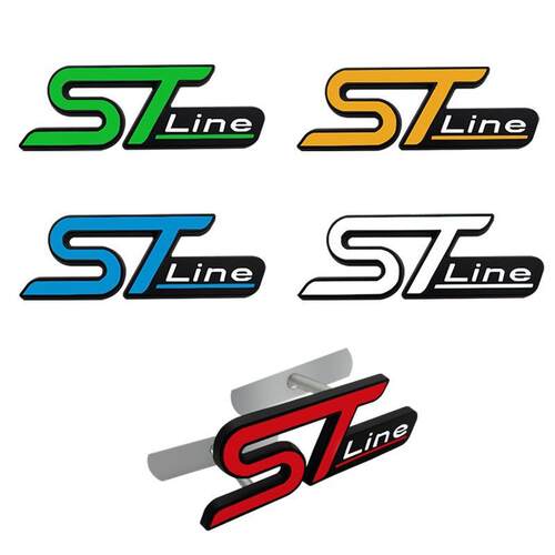适用于福特锐际改装饰金属车标性能ST运动车身尾门标STline车贴标