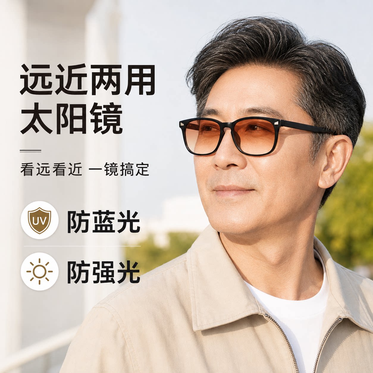 DYUNPU太阳镜老花镜一体男女中老年远近两用防蓝光护眼防强光眼镜