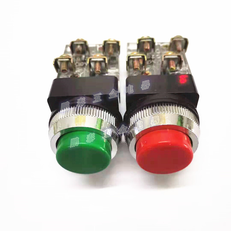 OB-25MM高头凸头自复按钮开关一常开一常闭单边4个接线螺丝KS-30