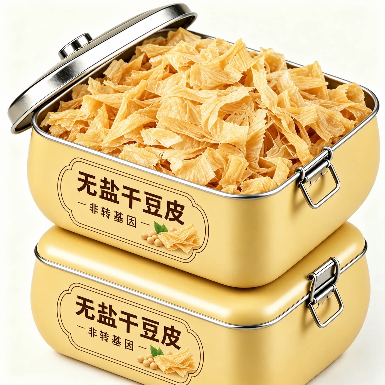 东北无盐干豆皮干货商用批发纯手工豆筋豆皮无盐粒零食官方旗舰店
