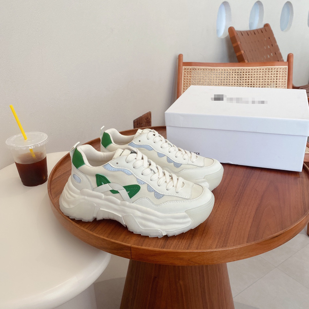 品牌撤柜短脸猫溶解鞋女2022春夏新小白鞋商场同款增高老爹鞋y1d1