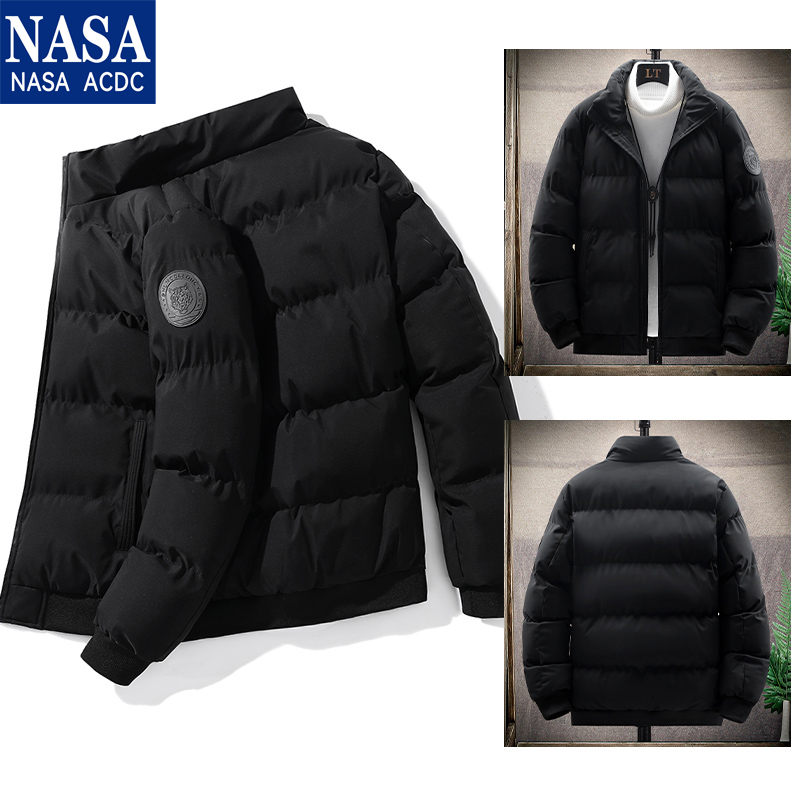 NASA联名2021年冬季新款棉衣男士加厚棉袄潮羽绒棉服立领短款外套