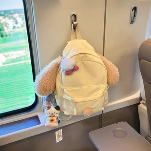 卡通饼饼大容量女生背包日系厨师狗书包旅游出行轻便高颜值双肩包