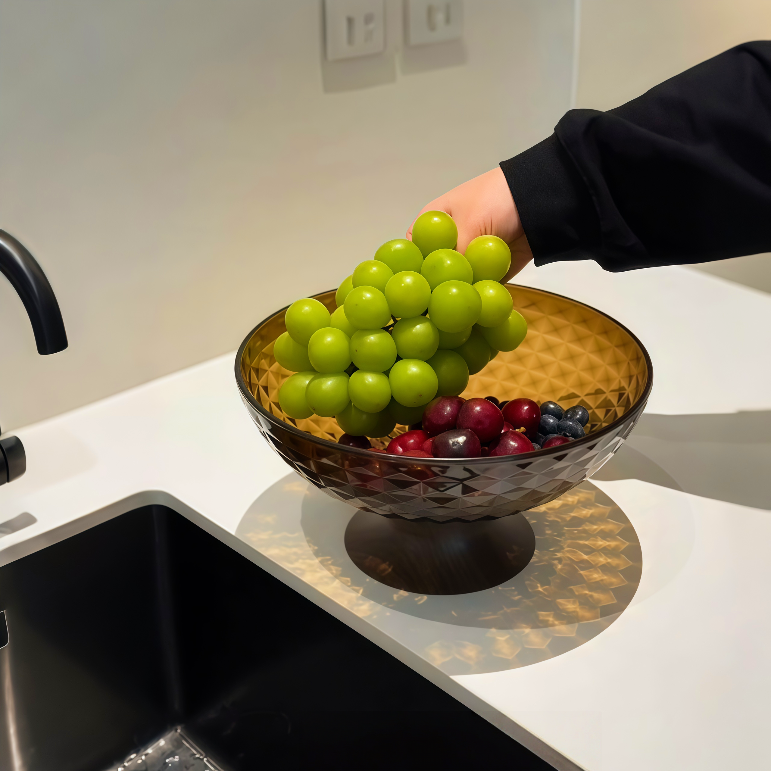 新年水果盘客厅家用乔迁新居茶几零食盘高颜值干果盒沥水盘糖果盘,餐饮具,果盆/果盘/果篮,淘宝优惠券,粉丝福利购,淘宝优惠卷