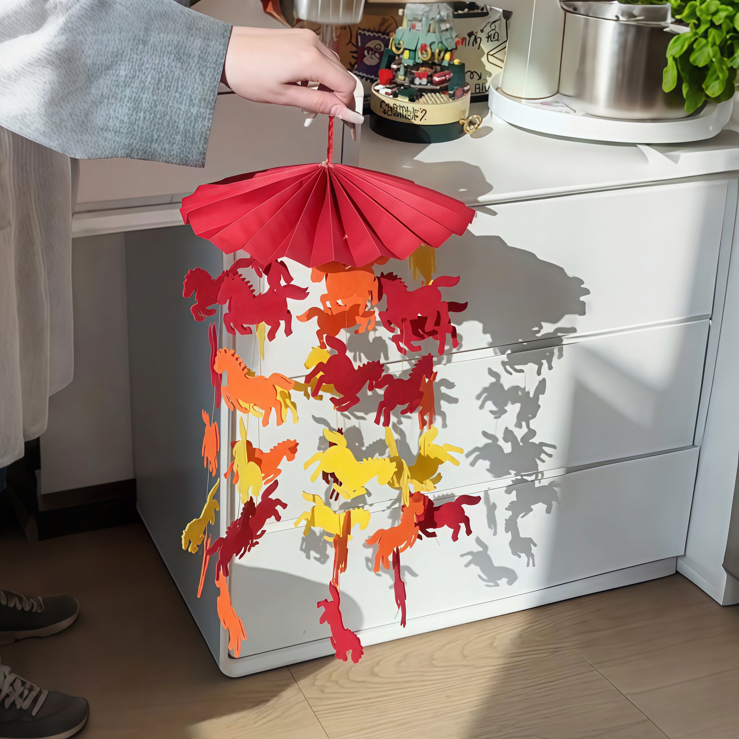 新年挂饰小马风铃2026马年吉祥物剪纸装饰手工DIY材料包氛围布置,节庆用品/礼品,挂饰/生肖挂饰,淘宝优惠券,粉丝福利购,淘宝优惠卷