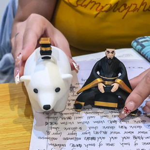秦始皇骑北极熊模型抽象表情包手办玩偶桌面小摆件整蛊玩具送朋友