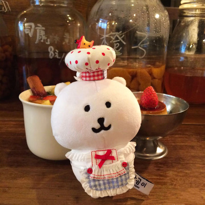 自嘲熊10cm娃衣厨师服头饰口水巾