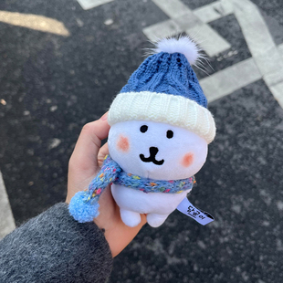 10cm自嘲熊娃衣秋冬毛线帽子围巾套装 衣服 棉花娃娃公仔玩偶替换装