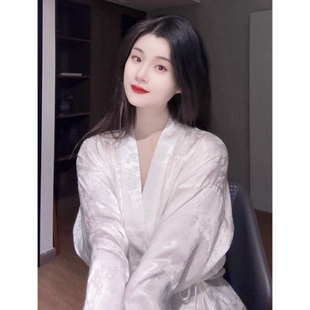 【云浅】思华锦原创宋制汉服飞机袖上衣新中式衬衫提花缎轻奢国风