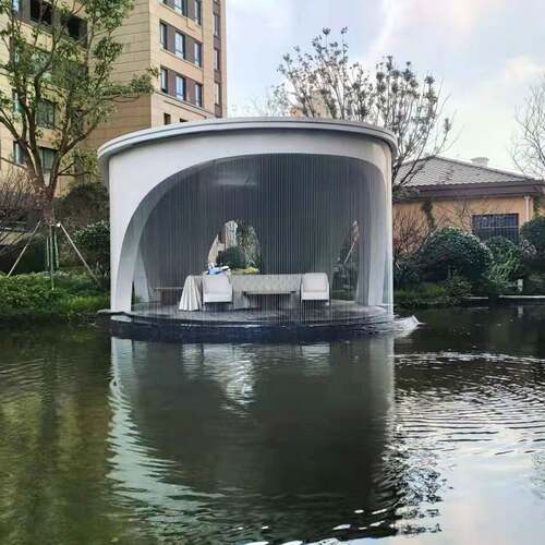 拉丝水帘商场小区售楼处指定拉线水帘流水拉线水帘 水帘水景瀑布