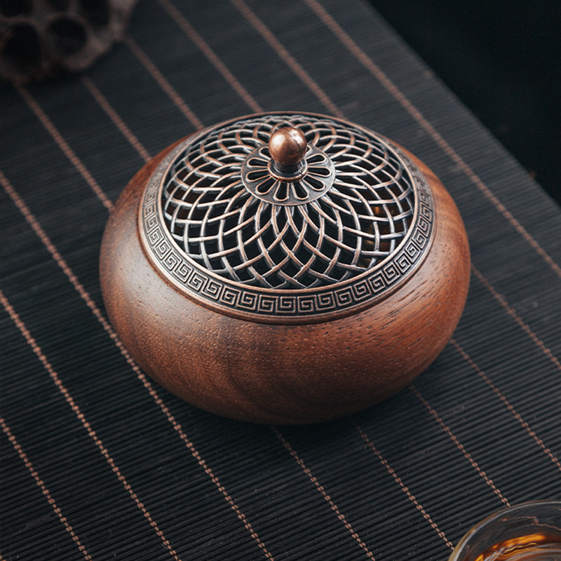 胡桃木香炉家用室内茶道檀香沉香薰香炉实木盘香炉蚊香盘托线香炉,餐饮具,茶道/香炉,淘宝优惠券,粉丝福利购,淘宝优惠卷