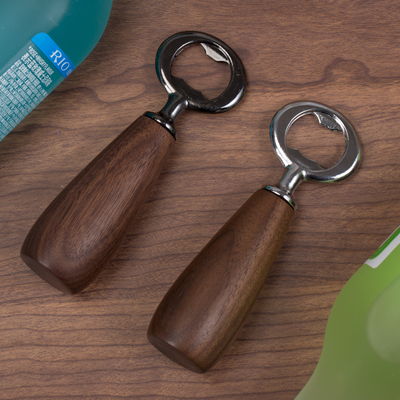 黑胡桃木啤酒开瓶器个性