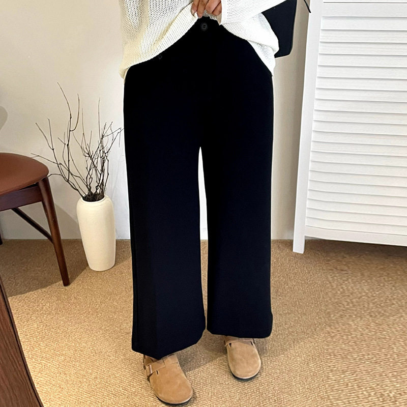 大码百搭休闲西裤女宽松阔腿裤2026秋新款显瘦直筒裤九分裤NK1302