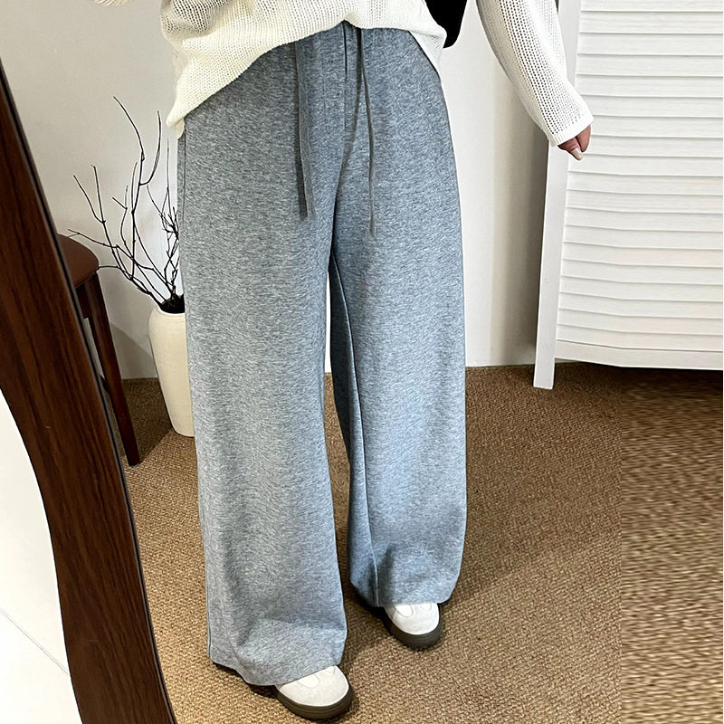 大码女装高腰直筒裤女拖地休闲裤2026秋新款宽松遮胯阔腿裤NK1112