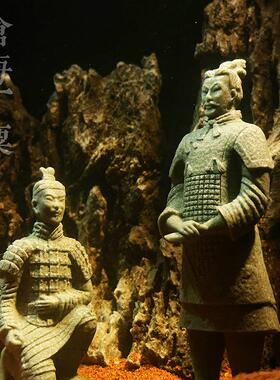 鱼缸造景装饰彷古兵马俑摆件微景观布景名胜遗迹苔藓盆景装饰人物