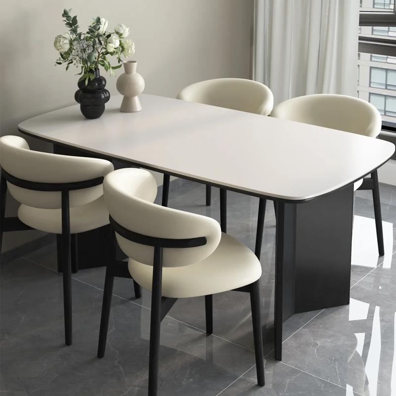 那年1班意式实木岩板餐桌椅25新款小户型家用现代简约轻奢高级感