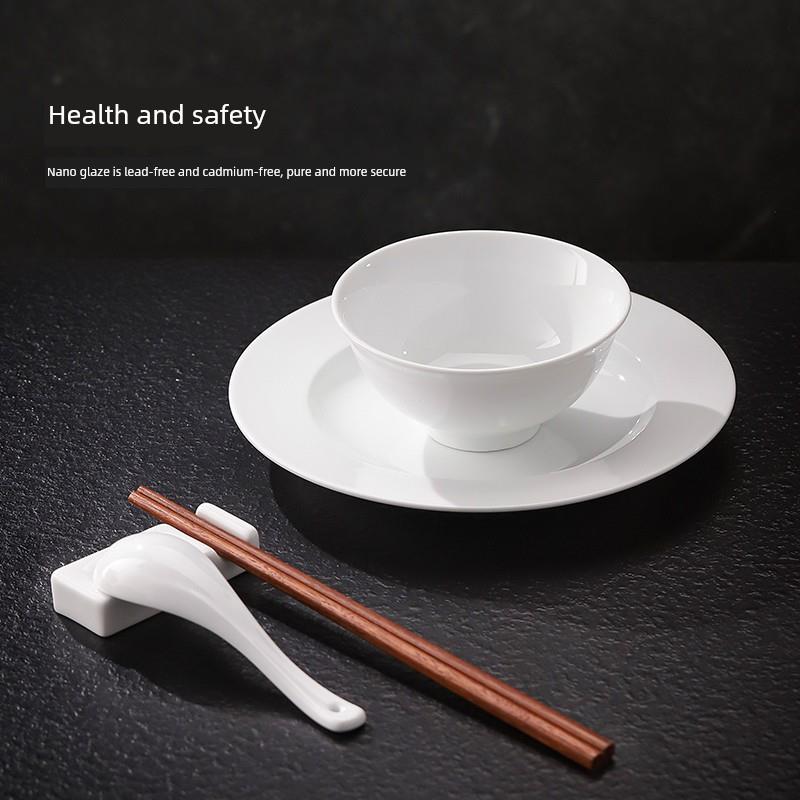 景德镇陶瓷饭碗一2人家用中式碗盘中国色餐具套装搬家乔迁礼物