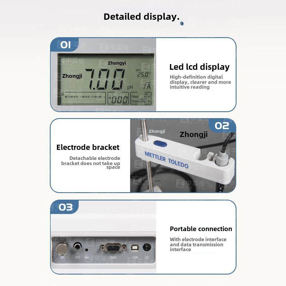 Metler Ph计台式酸度计实验室Ph检测器Fe28型Le438覆合电极
