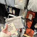 双拉链包网眼手机收纳包网袋极简出行小废包零钱包卡包化妆包 日式