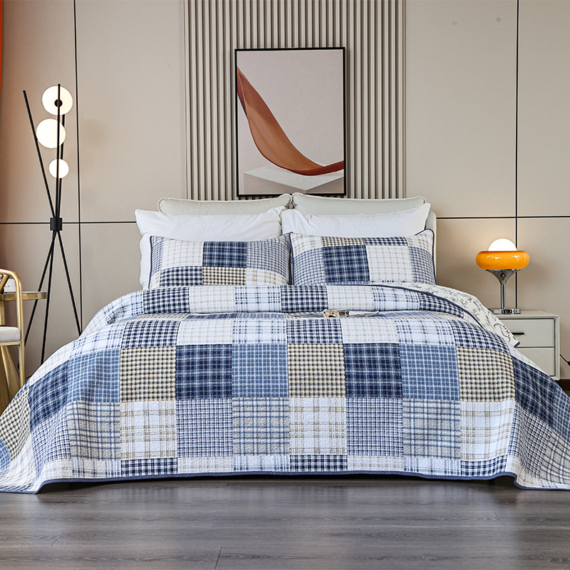 床盖高密绗缝外贸里外纯棉