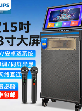 飞利浦SD299F专业户外音响广场舞K歌音箱带显示屏声卡ktv一体机