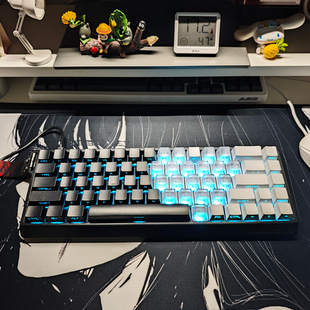 Hi75客制化侧刻透明键帽雾透OEM配列适Wooting磁轴made68键帽改造