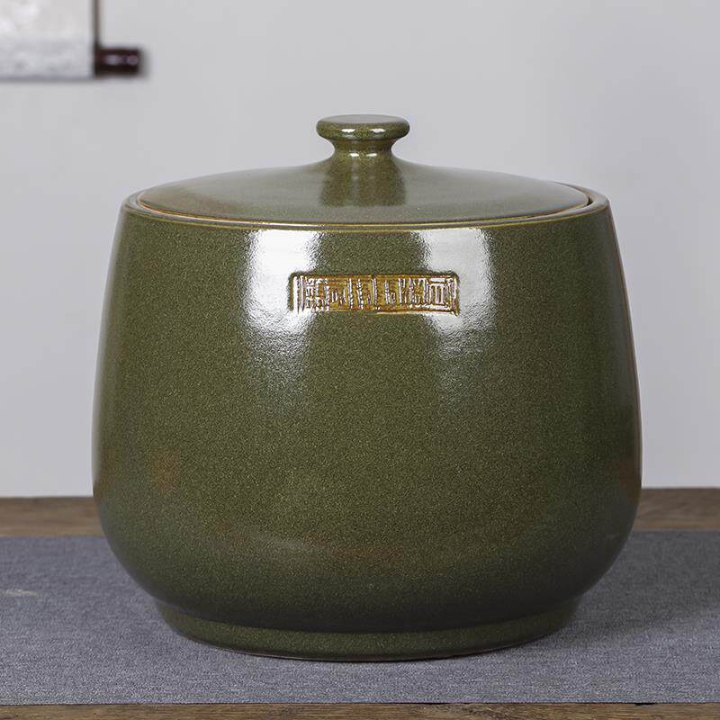 景德镇陶瓷米缸米桶油缸腌菜坛子茶叶末家用10斤30斤50斤带盖密封