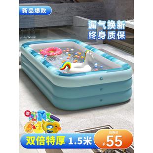 加厚儿童充气游泳池婴儿宝宝家用洗澡桶超大型成人小孩户外戏水池