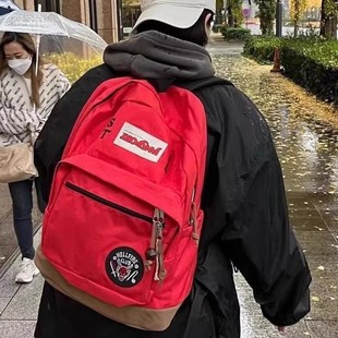 法国Fad Karan红色怪奇物语书包联名周边初高中大学生潮牌双肩包