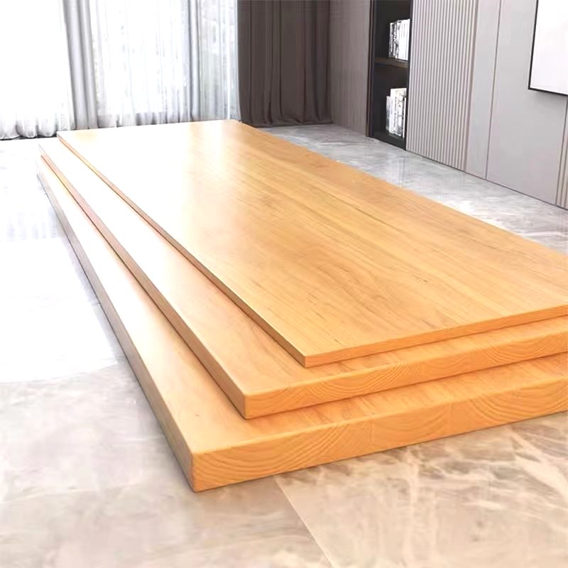 实木桌板桌面松木板整张长方形榆木板定制吧台面板餐桌板木板材料