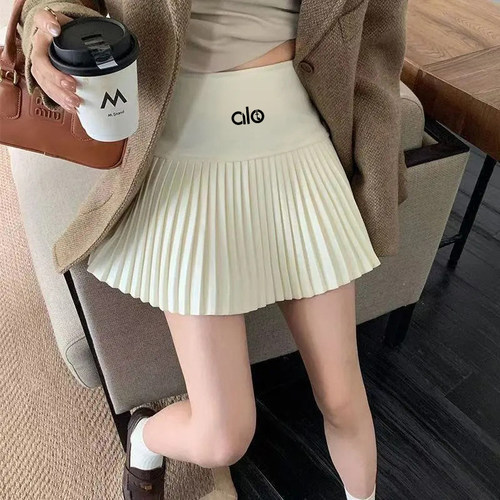 ALOIDE新款秋冬毛呢高腰百褶短裙