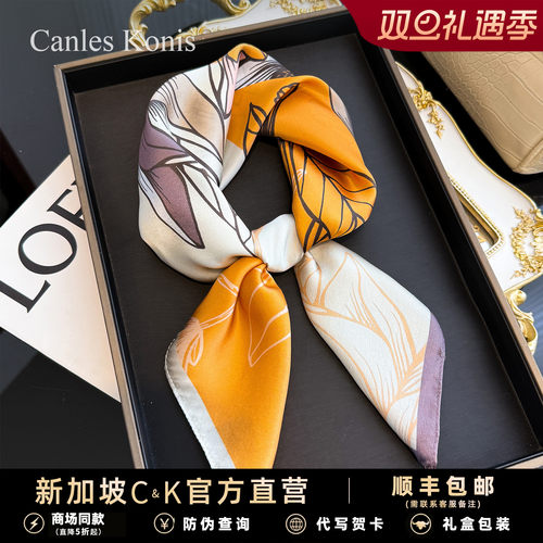 真丝小方巾女2025新款时尚百搭