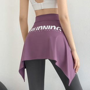瑜伽裤 遮挡裙罩跑步健身显瘦速干一片式 遮臀防走光屁帘半身网球裙