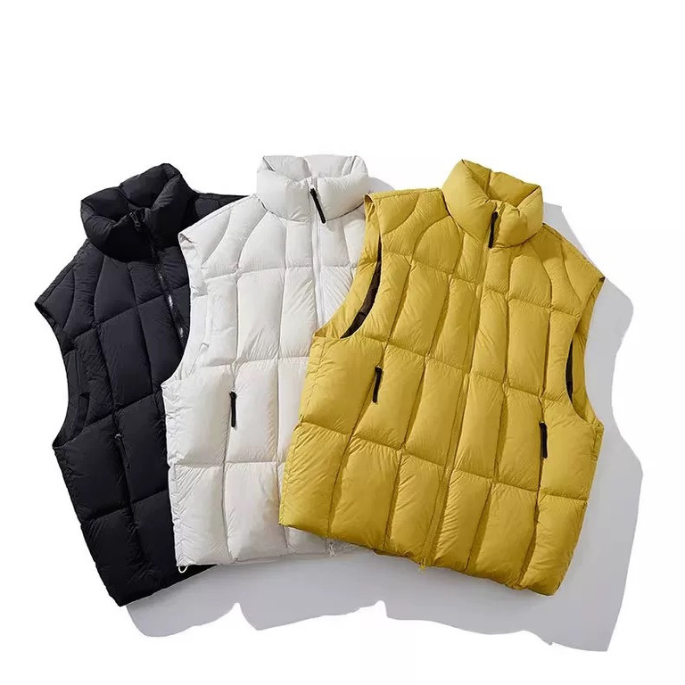 立领羽绒马甲男女情侣款加厚背心