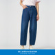 环保棉无弹牛仔简约休闲包容显瘦舒适宽松锥裤 klee klee春夏女装