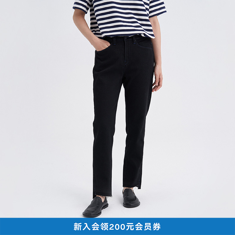 女装起绒黑牛仔紧身裤