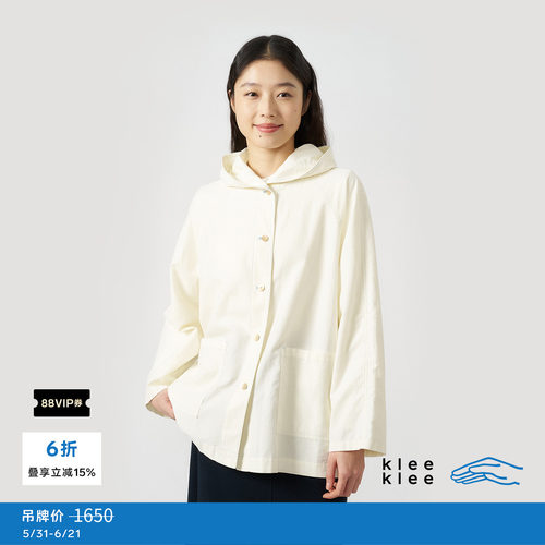 kleeklee环保棉条绒连帽外套
