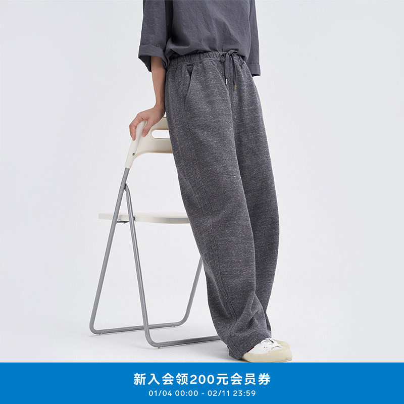 klee klee25春新女装运动高腰环保棉休闲宽松弯刀直筒裤K0253PA33,女装/女士精品,休闲裤,淘宝优惠券,粉丝福利购,淘宝优惠卷